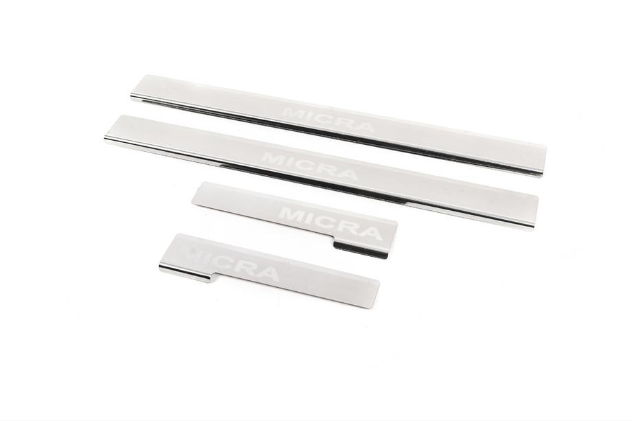 Nissan Micra K12 2003–2010 Nathanika premium instaplijsten (4 stuks, RVS) Image