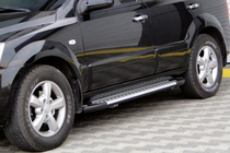 Kia Sorento I BL 2002–2009 Zijsteps Allmond Grey (2 stuks, aluminium) foto 1