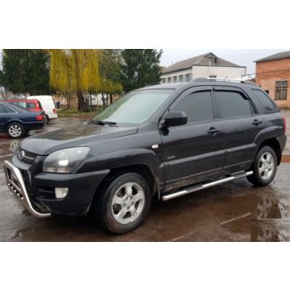 Sidebars (2 stuks, RVS) Kia Sportage 2004–2010 foto 1