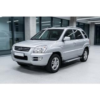Zijsteps Allmond Grey (2 stuks, aluminium) Kia Sportage 2004–2010 foto 1