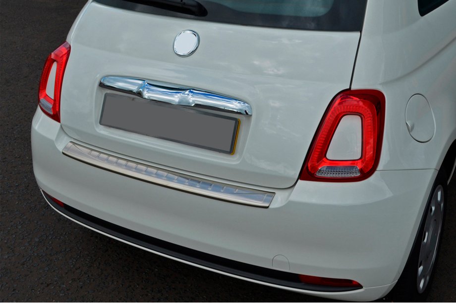 Fiat 500/500L 2013–2022 RVS achterbumper beschermlijst 3D/Cabrio (OmsaLine) Image