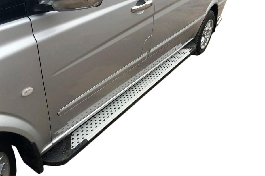 Mercedes Vito/V-klasse W447 2014– Side steps Allmond Grey (set van 2, aluminium) Image
