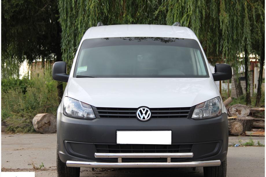 Volkswagen Caddy 2010–2015 Voorste dubbele buis 60/48 mm (RVS) Image
