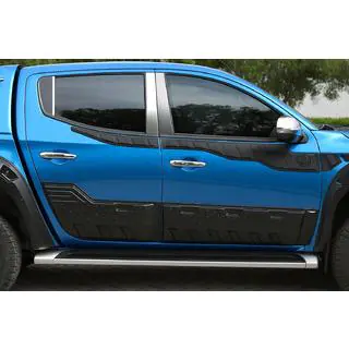 RVS deurstijl sierlijsten (6 stuks) Mitsubishi L200 2006–2015 foto 1