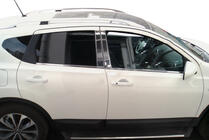 Nissan Qashqai 2007–2010 Chromen deurstijlen (4 stuks, RVS) Carmos - Turks staal foto 2