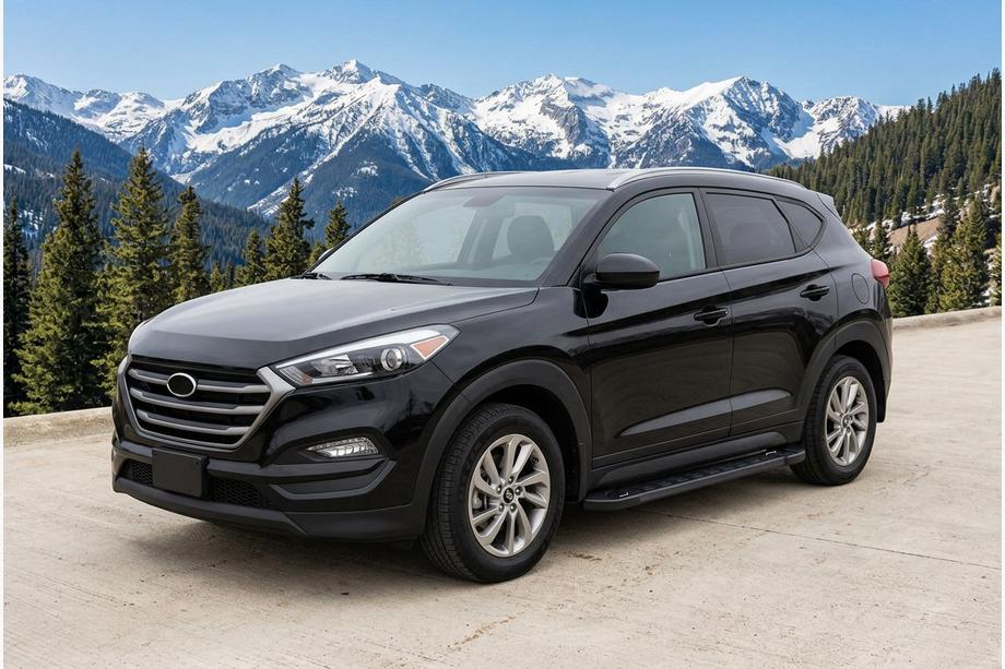 Hyundai Tucson TL 2016–2021 Zijtreden RedLine Black (2 stuks) Image