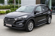 Hyundai Tucson TL 2016–2021 Side steps Bosphorus Grey (set van 2, aluminium) foto 1