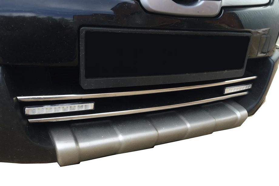 Nissan Qashqai 2007–2010 Sierstrips voor onderste grille (2 st., RVS) Image