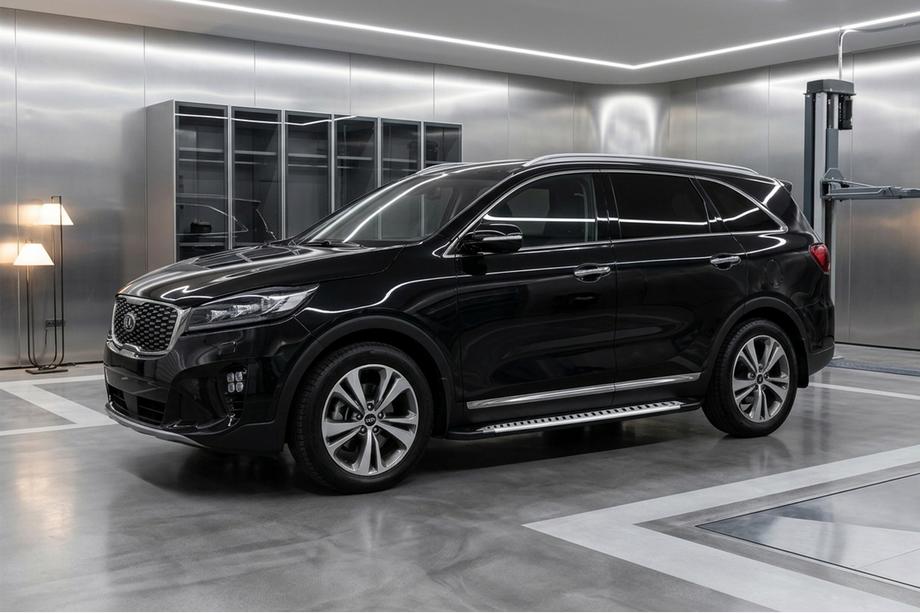 Kia Sorento III UM 2014–2020 Side steps Line (2 stuks, aluminium) Image