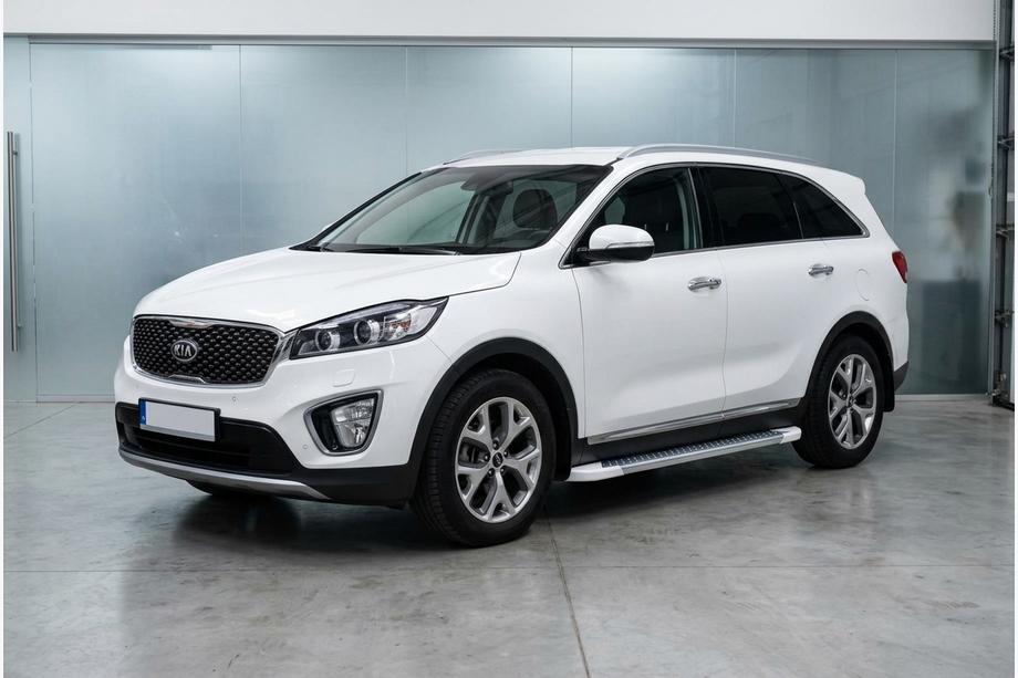 Kia Sorento III UM 2014–2020 Side steps Allmond White (2 st., aluminium) Image