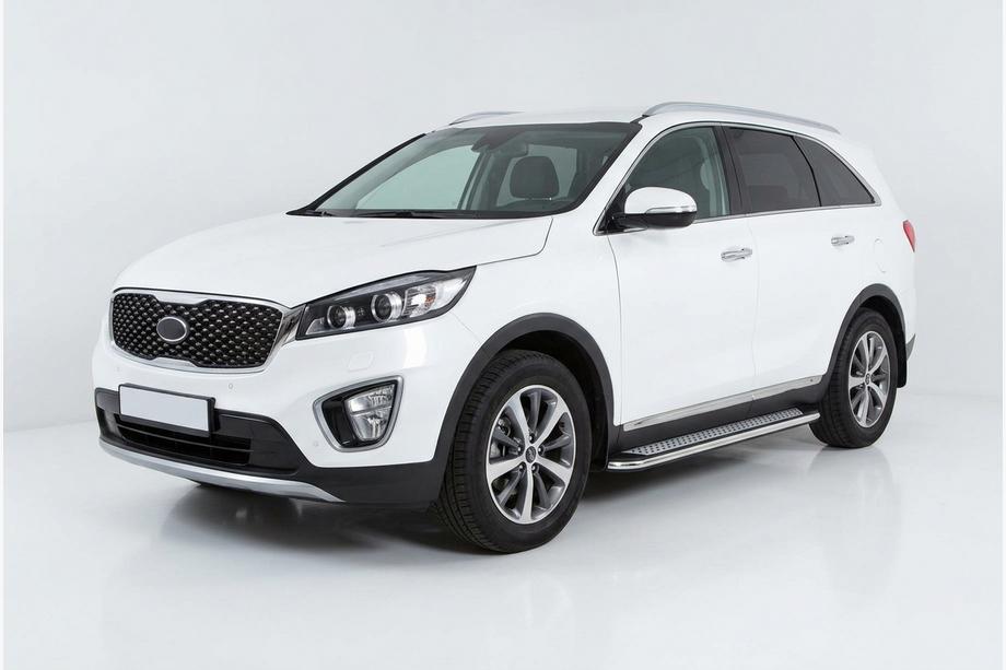 Kia Sorento III UM 2014–2020 Maydos V2 side steps (set 2 st., aluminium/RVS) Image