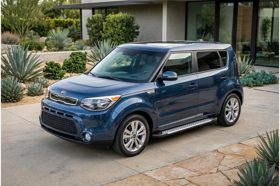 Kia Soul II 2013–2018 Zijsteps Allmond Grey (2 stuks, aluminium) Image