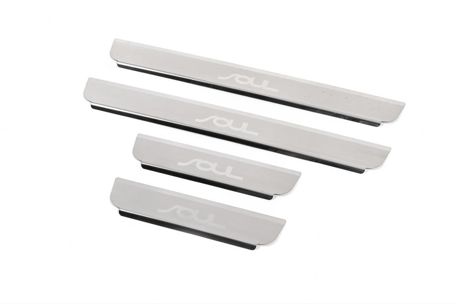 Kia Soul II 2013–2018 Nathanika premium instaplijsten (4 stuks, RVS) Image