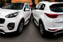 Kia Sportage 2015–2021 Side steps Allmond Grey (2 stuks, aluminium) foto 4