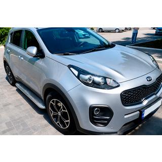 Zijtreden Maydos V2 (2 st., aluminium/RVS) Kia Sportage 2015–2021 foto 2