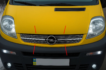 Opel Vivaro 2001–2015 RVS sierlijsten voor grille 2001-2007 (8 stuks, RVS) foto 1