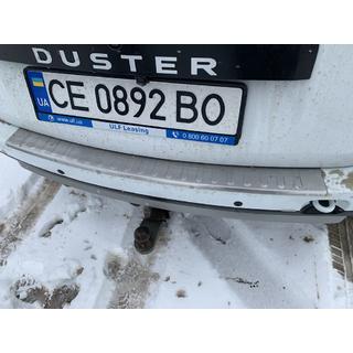 Achterbumper beschermplaat Carmos V1 met omgezette rand (RVS) Dacia Duster 2008–2018 foto 2