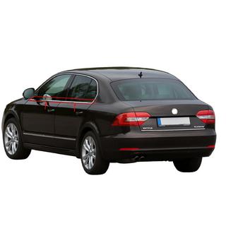 Raamomlijsting (4-delig, RVS) Skoda Superb 2009–2015 foto 1