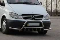 Mercedes Viano 2004–2014 Bullbar WT003-Plus met zijbeugels (RVS) foto 2