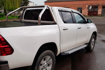 Toyota Hilux 2015– Side steps Allmond Grey (2 stuks, aluminium) foto 6