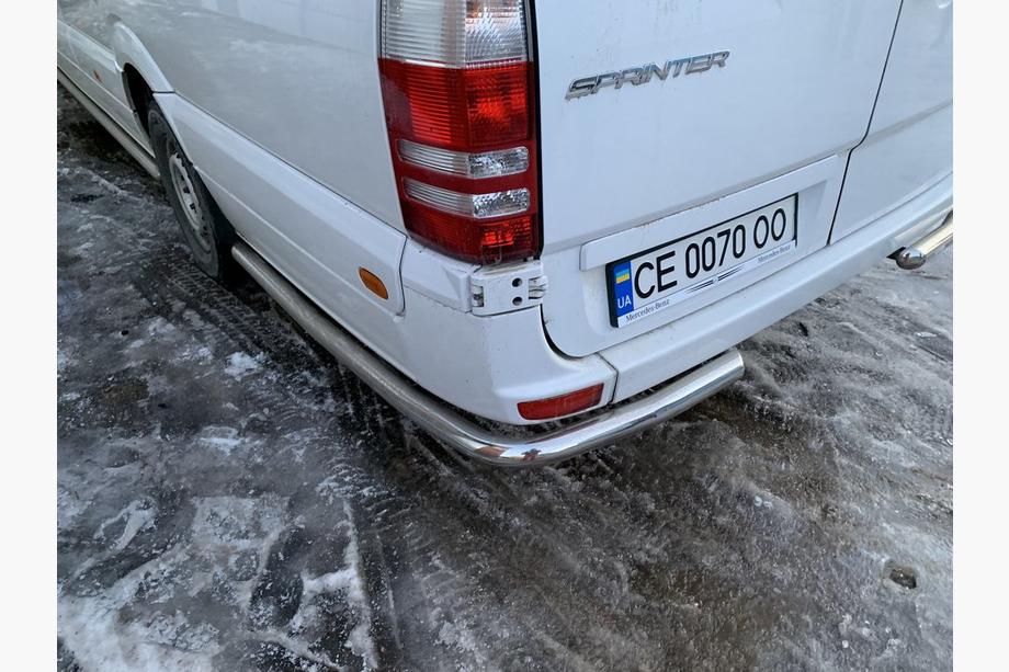 Mercedes Sprinter W906 2006–2018 Schuin geplaatste zijbuizen achter het achterwiel (2 st., RVS) Foto 11
