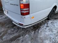 Volkswagen Crafter 2006–2016 Side pipes achter het achterwiel, hoekig (2 stuks, RVS) Extra lang foto 10