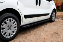 Citroen Nemo 2007–2017 Side steps Rainbow Black (set 2 st., aluminium profiel) foto 1