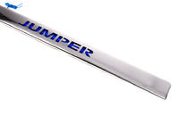 Citroen Jumper 2007–2025 Chroom sierstrip boven kenteken met blauwe LED (RVS) foto 3