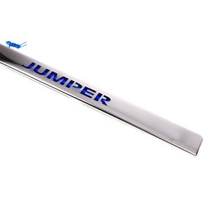 Chroom sierstrip boven kenteken met blauwe LED (RVS) foto 3
