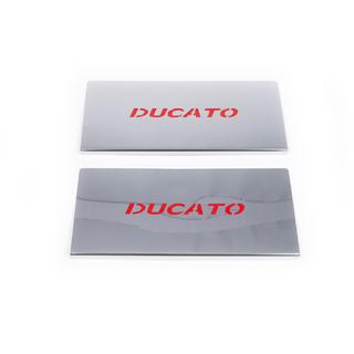 Rode instaplijsten voor binnendorpel (2 stuks, RVS) Fiat Ducato 2006–2025 foto 2