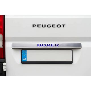 Chroom sierstrip boven kenteken met blauwe LED (RVS) Peugeot Boxer 2006–2025 foto 1