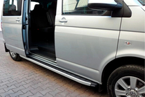 Volkswagen T4 Transporter 1990–2003 Fullmond side steps (2 stuks, aluminium) Lange wielbasis foto 1