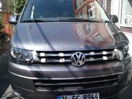 Volkswagen T5 2010–2015 Gescheiden grille-afdekstrips (Carmos, 4 stuks, RVS) foto 5