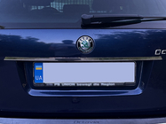 Skoda Octavia II A5 2010–2013 Chromen sierlijst boven kenteken Carmos (RVS) foto 1