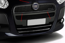 Fiat Doblo II 2010–2022 Grille-afdeklijsten (2010-2015, boven, RVS) foto 1