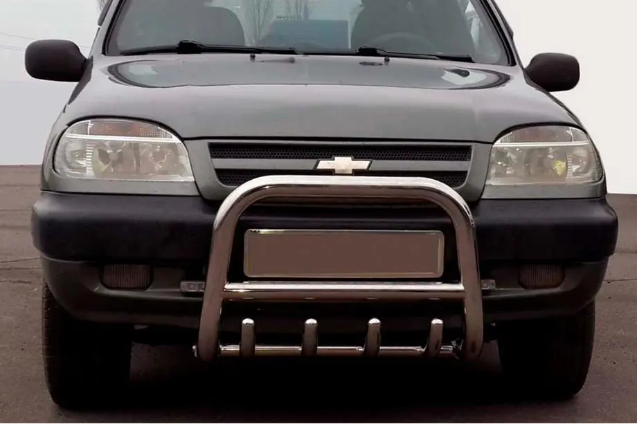 Chevrolet Niva 1998–2020 Bullbar QT006 (RVS) Image