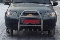 Chevrolet Niva 1998–2020 Bullbar QT007 (RVS) foto 2