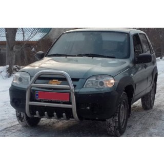 Bullbar QT007 (RVS) Chevrolet Niva 1998–2020 foto 3