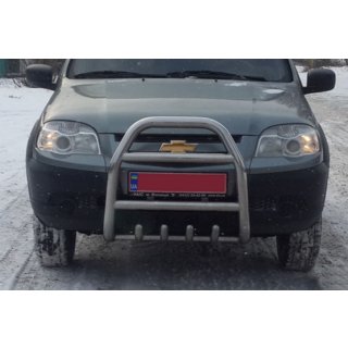 Bullbar QT007 (RVS) Chevrolet Niva 1998–2020 foto 2
