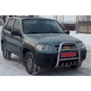 Bullbar QT007 (RVS) Chevrolet Niva 1998–2020 foto 4