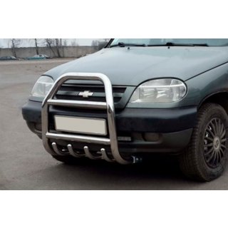 Bullbar QT007 (RVS) Chevrolet Niva 1998–2020 foto 1
