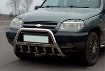 Chevrolet Niva 1998–2020 Bullbar WT004 (RVS) foto 2