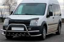 Ford Connect 2006–2009 Bullbar met dubbele buizen WT003-Plus-2 (RVS) foto 2