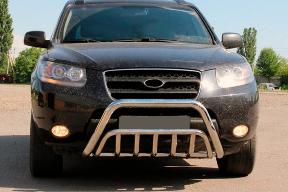 Hyundai Santa Fe 2 2006–2012 Bullbar WT002 (RVS) Image
