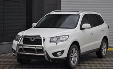Hyundai Santa Fe 2 2006–2012 Bullbar WT018 (RVS) foto 1