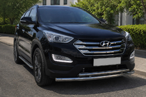 Hyundai Santa Fe 3 2012–2018 Frontbeschermbeugel ST014 (RVS) foto 1