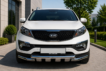 Kia Sorento II XM 2009–2014 Voorbumperbescherming ST009-15 (2013-2015, RVS) foto 1