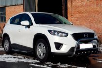 Mazda CX-5 2012–2017 Voorste bullbar WT021 (RVS) foto 2
