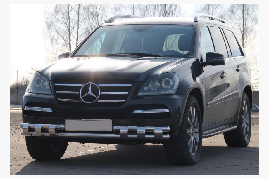 Mercedes GL-klasse X164 2006–2012 Voorste bullbar ST015 (RVS) Image