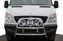 Mercedes Sprinter W906 2006–2018 Hoge bullbar WT018 (RVS) foto 1